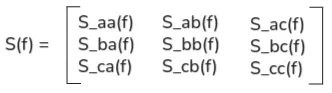 Generalised spectral matrix
